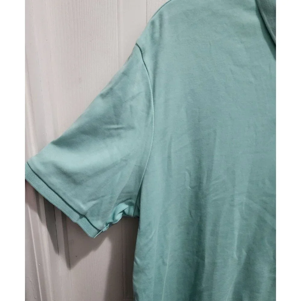 Polo Ralph Lauren Light Blue Short Sleeve Polo Shirt Size Large Cotton Pink Pony